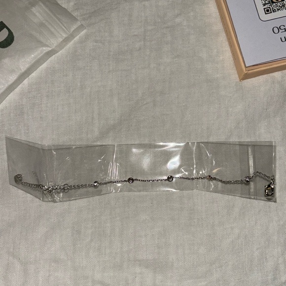 Silver CZ Charm Bracelet - Picture 1 of 2